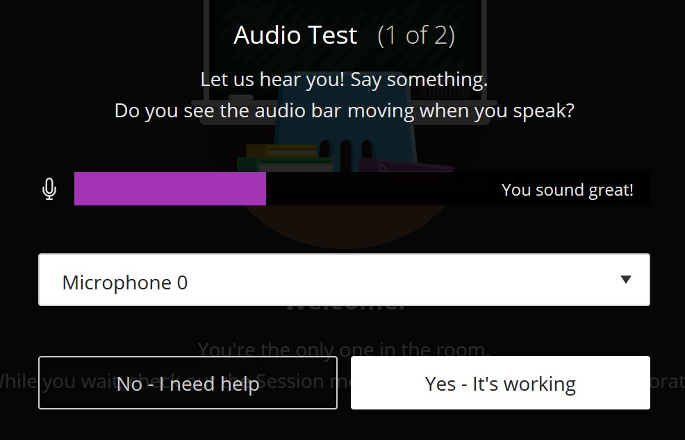 Image of Collaborate Audio test