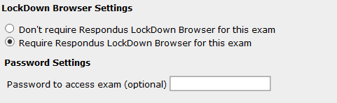 Lockdown Browser basic settings