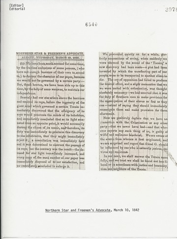 Northern Star and Freemen's Advocate - March 10, 1842