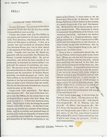 Impartial Citizen - February 13, 1850