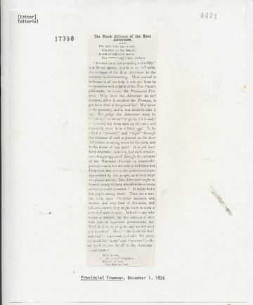 Provincial Freeman - December 1, 1855