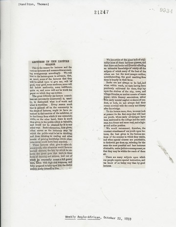 Weekly Anglo-African - October 22, 1859