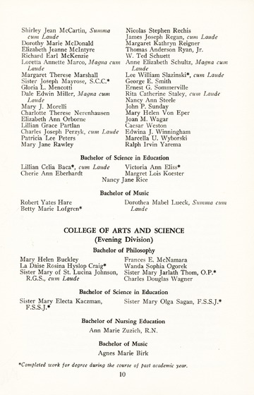 Commencement Exercises June 9, 1948 Masonic Temple University of
