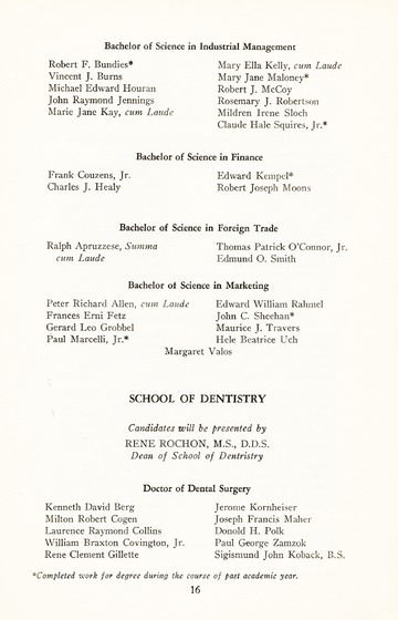 Commencement Exercises June 9, 1948 Masonic Temple University of