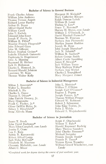 University of Detroit Commencement Exercises June 15, 1949