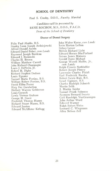 University of Detroit Commencement Exercises June 14, 1950