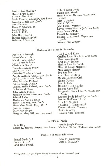 Commencement Exercises University of Detroit Memorial Building J