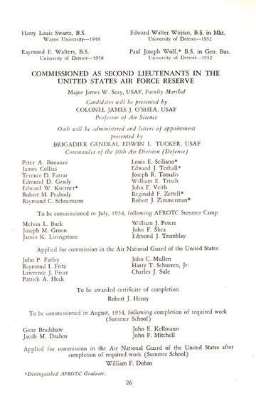 Commencement Exercises University of Detroit Memorial Building J