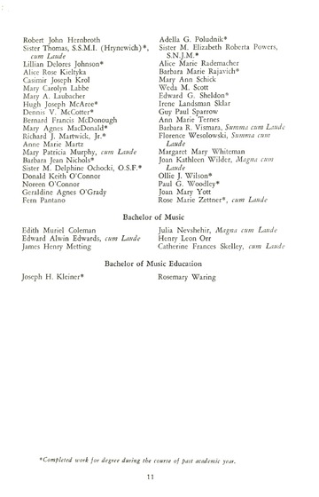 Commencement Exercises University of Detroit Memorial Building J