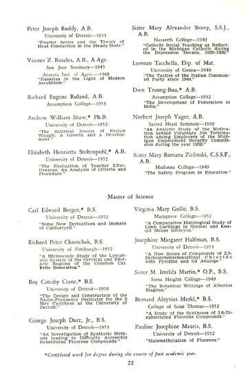 Commencement Exercises University of Detroit Memorial Building J