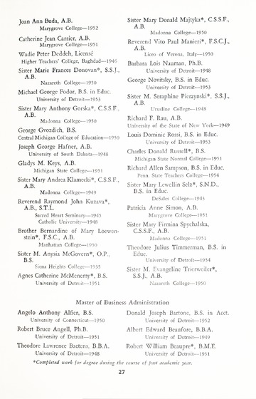  University of Detroit Commencement Exercises Memorial Building 