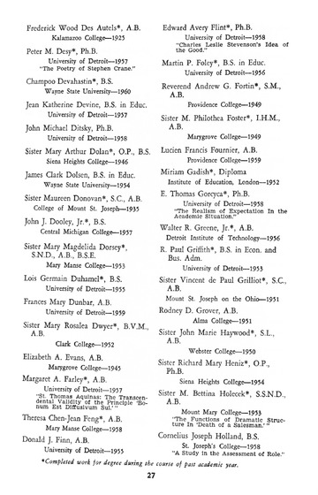 University of Detroit Commencement Exercises  University of Detr