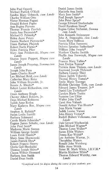  University of Detroit 82nd Annual Commencement Exercises Memori