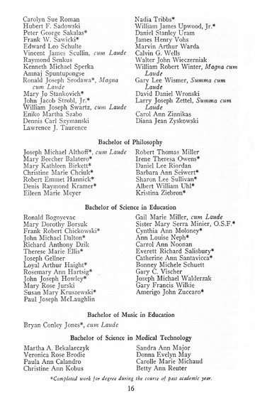  University of Detroit 82nd Annual Commencement Exercises Memori