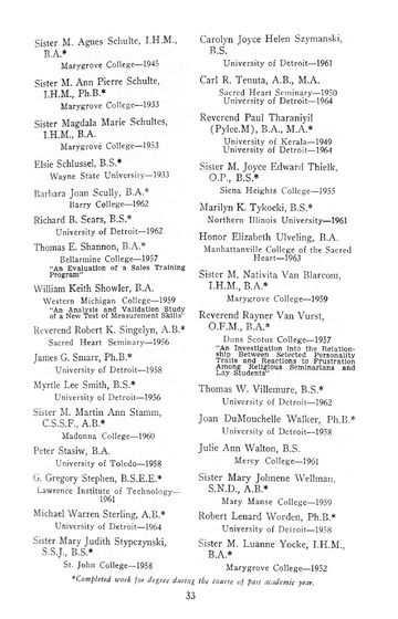  University of Detroit 82nd Annual Commencement Exercises Memori