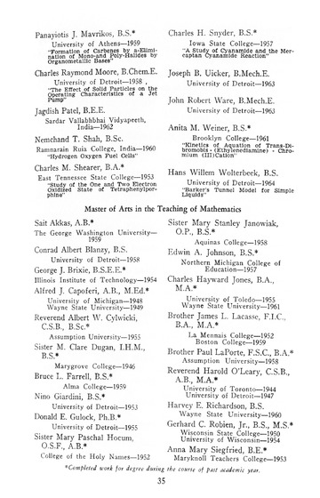  University of Detroit 82nd Annual Commencement Exercises Memori