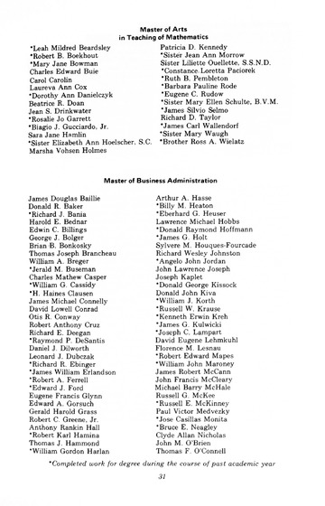 87th Annual Commencement Exercises May 2, 1970 Memorial Building