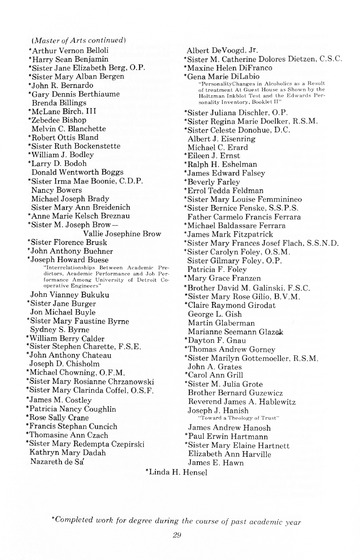 88th Annual Commencement Exercises May 1, 1970 Memorial Building