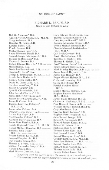 91st Annual Commencement Exercises May 11, 1974 Memorial Buildin