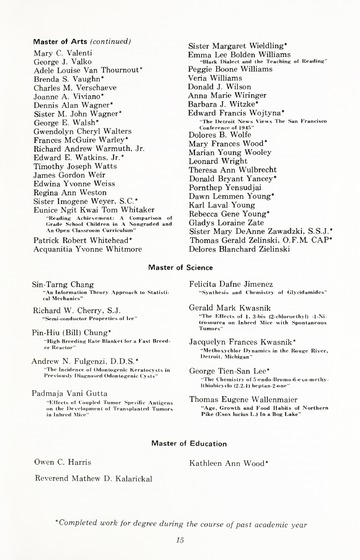 92nd Annual Commencement Exercises May 10, 1975 University of De
