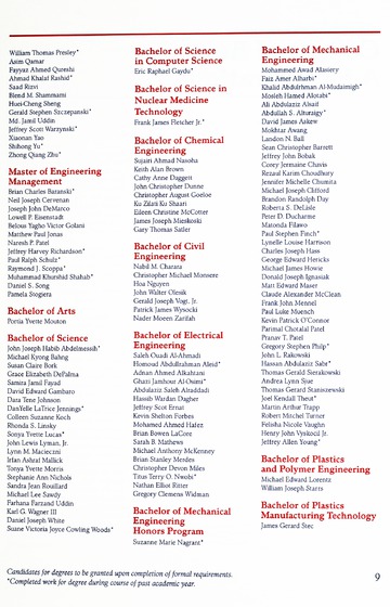 University of Detroit Mercy Annual Commencement May 13, 1995 Cal