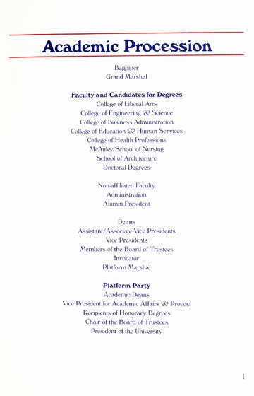 University of Detroit Mercy Annual Commencement May 11, 1996 Cal