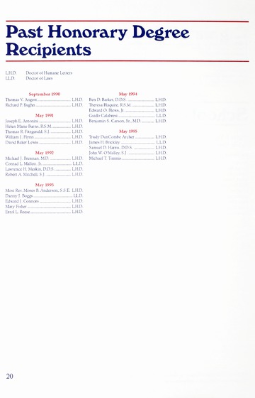 University of Detroit Mercy Annual Commencement May 11, 1996 Cal