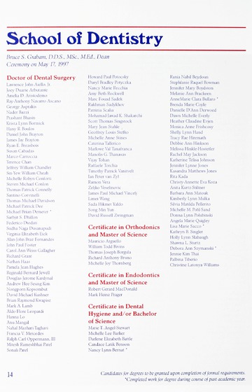 University of Detroit Mercy Annual Commencement May 10, 1997 Cal