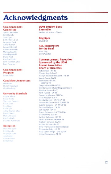 University of Detroit Mercy Annual Commencement May 15, 1999 Cal