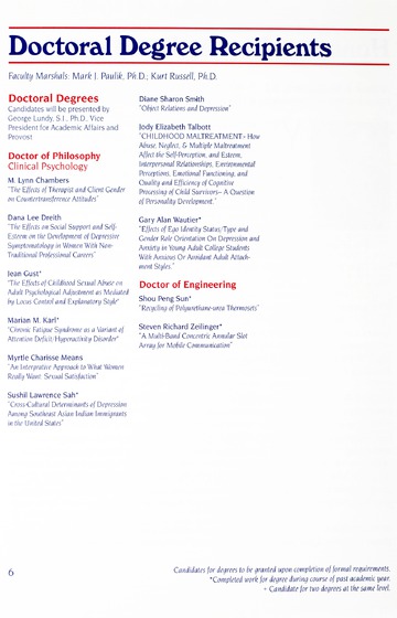 University of Detroit Mercy Annual Commencement May 13, 2000 Cal