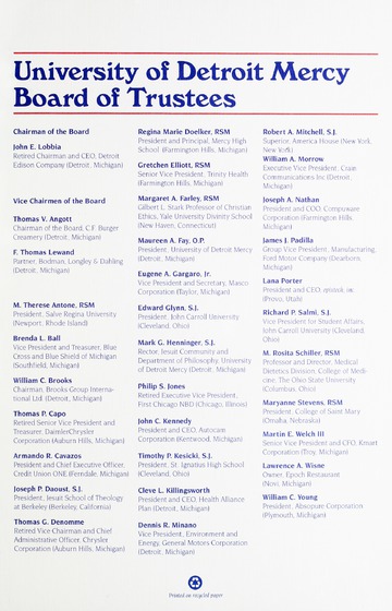 University of Detroit Mercy Annual Commencement May 12, 2001 Cal