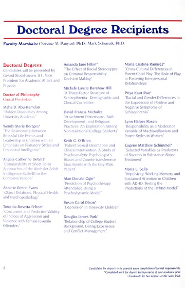 University of Detroit Mercy Annual Commencement May 11, 2002 Cal