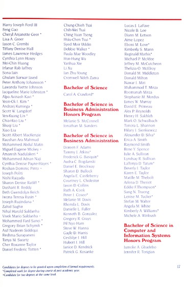 University of Detroit Mercy Annual Commencement May 11, 2002 Cal
