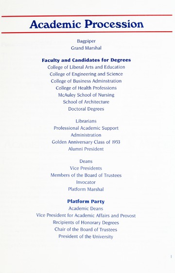 University of Detroit Mercy Annual Commencement May 10, 2003 Cal