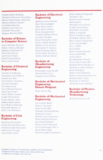 University of Detroit Mercy Annual Commencement May 10, 2003 Cal