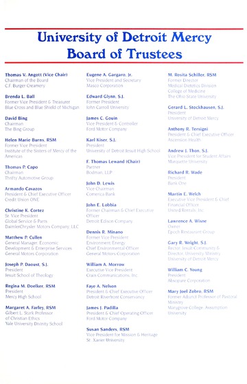 University of Detroit Mercy Annual Commencement May 13, 2006 Cal