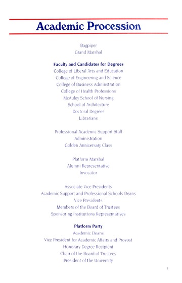 University of Detroit Mercy Annual Commencement May 9, 2009 Cali
