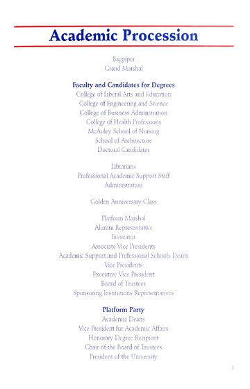 University of Detroit Mercy Annual Commencement May 15, 2010 Cal