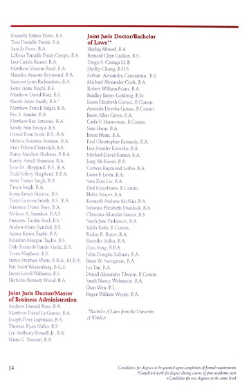 University of Detroit Mercy Annual Commencement May 15, 2010 Cal