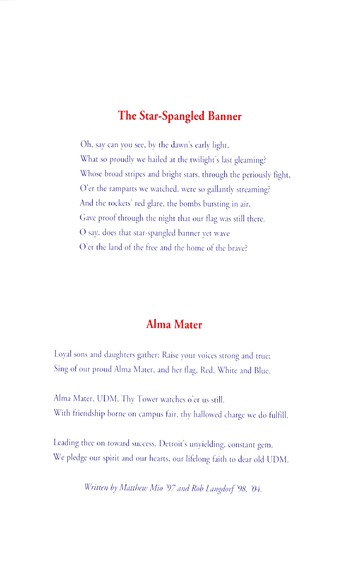 University of Detroit Mercy Commencement Saturday, May 14, 2011 