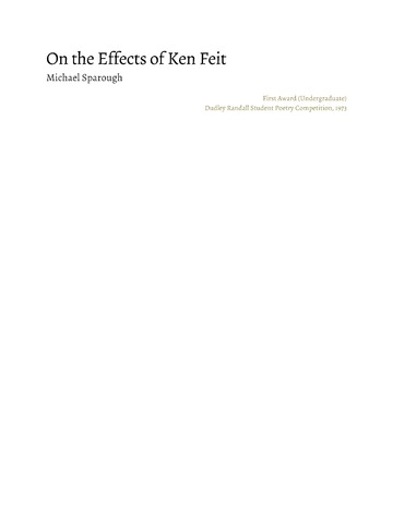 On the Effects of Ken Feit
