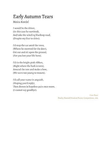 Early Autumn Tears