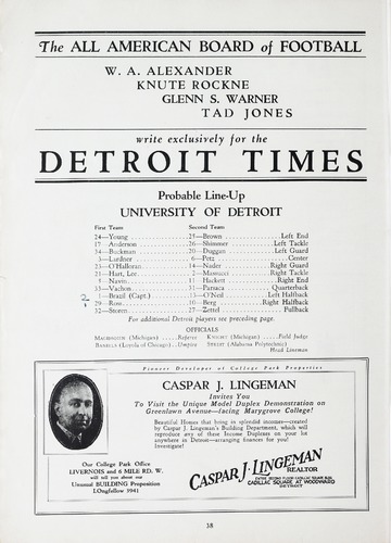 University of Detroit vs. Loyola Program