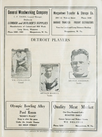 University of Detroit vs. West Virginia Program
