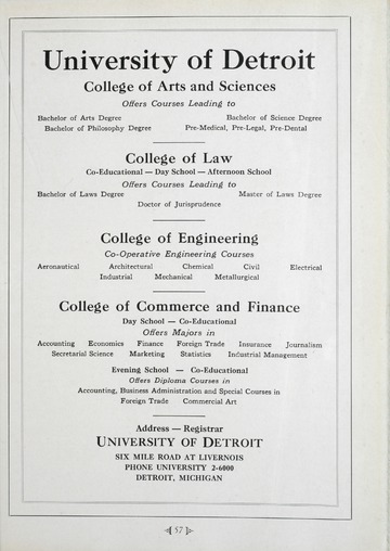 University of Detroit Football Collection: University of Detroit vs. Adrian College Program