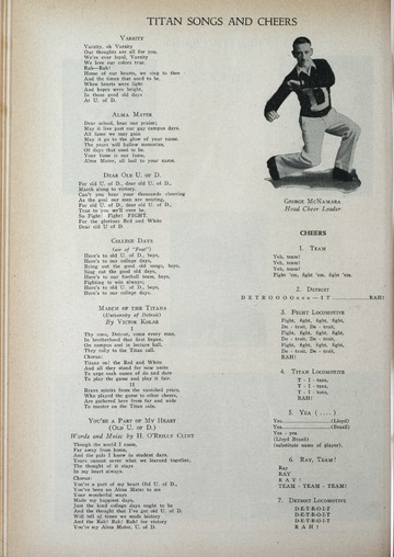 University of Detroit Football Collection: University of Detroit vs. Marquette University Program