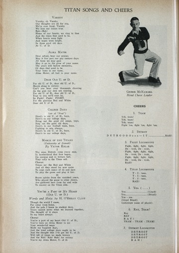 University of Detroit Football Collection: University of Detroit vs. Villanova University Program