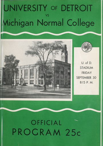 University of Detroit Football Collection: University of Detroit vs. Michigan Normal College Program