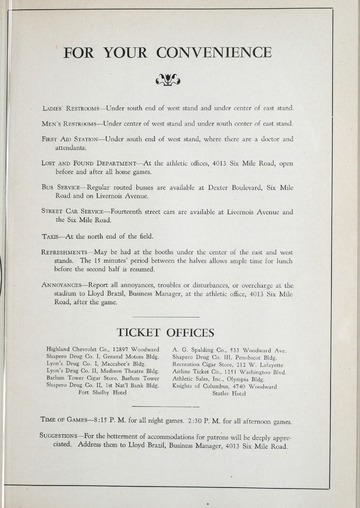 University of Detroit Football Collection: University of Detroit vs. Michigan Normal College Program