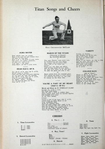 University of Detroit Football Collection: University of Detroit vs. West Virginia University Program